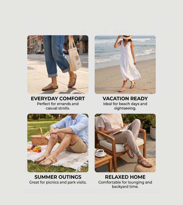 Birkenstock  Flat Sandals - Beige Slides