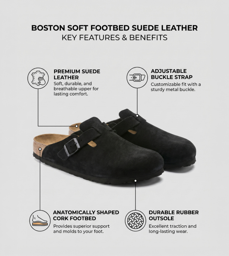 Boston Soft Footbed Black