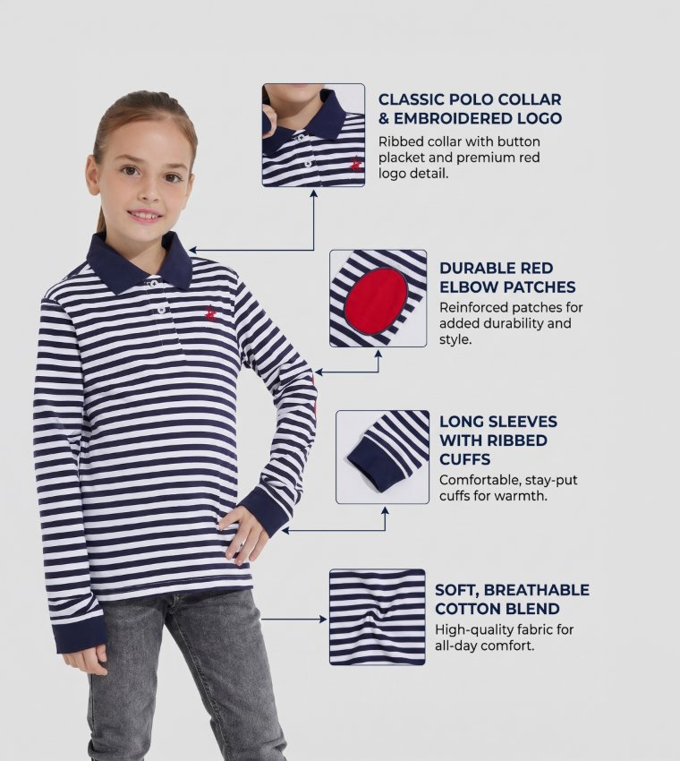 Girl's Long Sleeves Polo T-Shirt