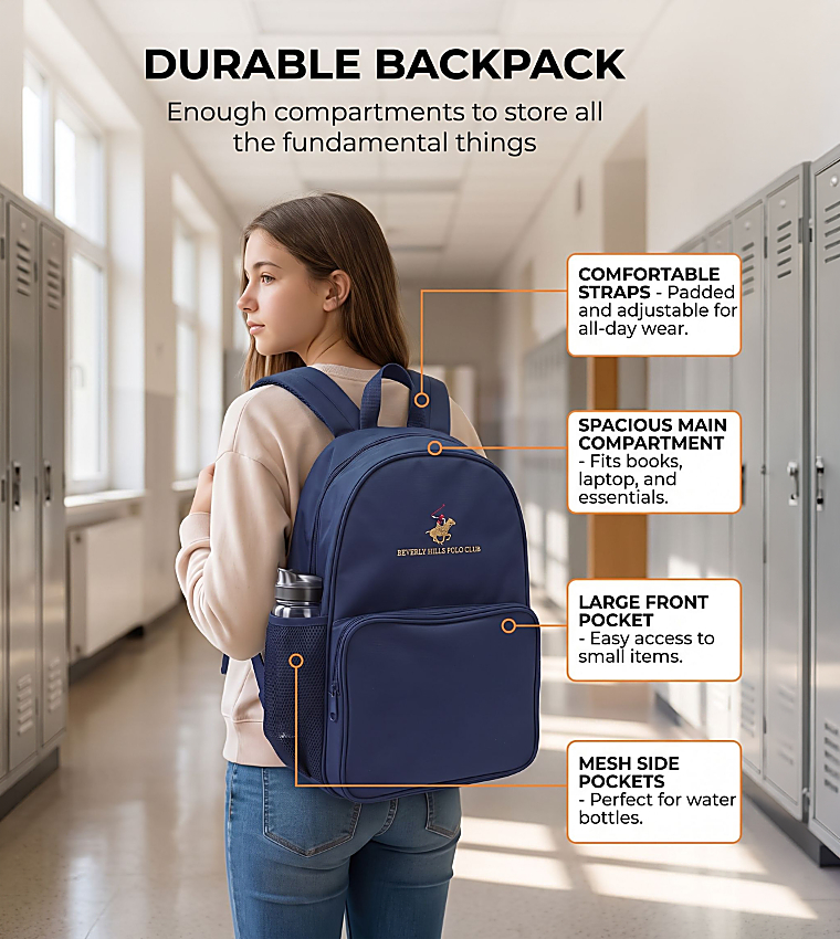 Beverly Hills Polo Club  Backpacks - Navy Backpacks
