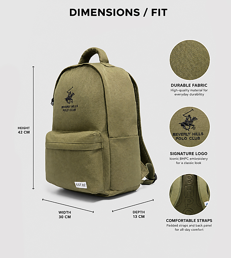 Logo Embroidered Backpack