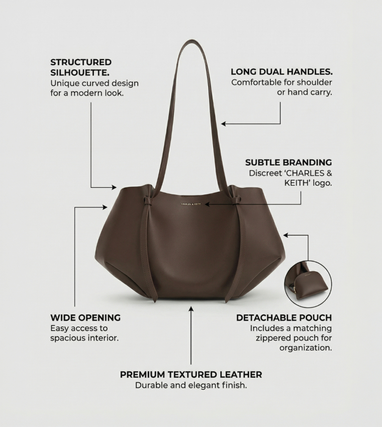 CALLA Textured Tapeze Tote Bag