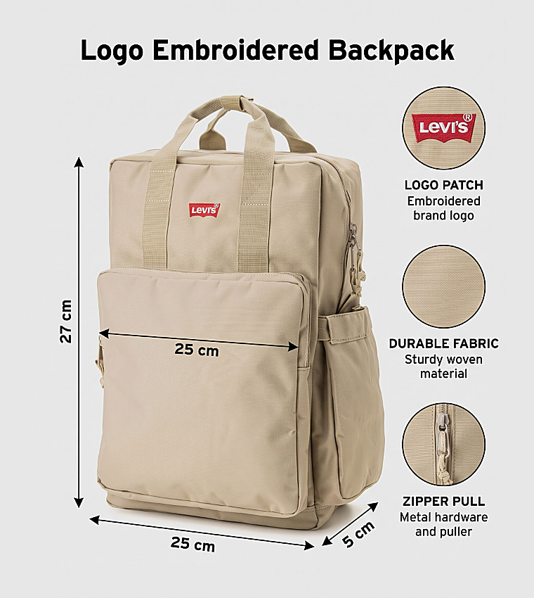 Logo Embroidered Backpack