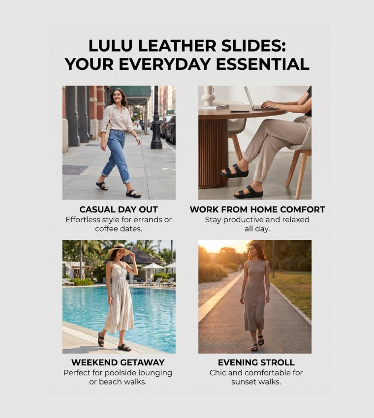 Lulu Leather Slides