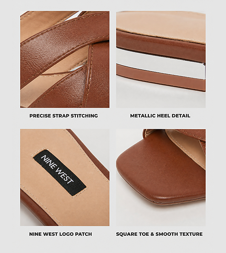 ناين وست  الصنادل المسطحة - حنطي Flat Sandals