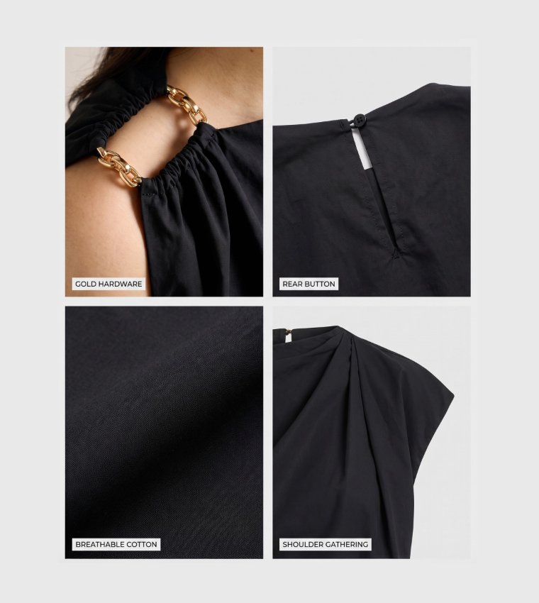 فوريفر نيو  توبات قصيرة - أسود Cropped Tops