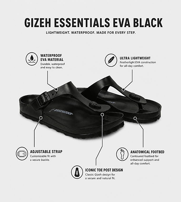 Birkenstock  Casual Sandals - Black 