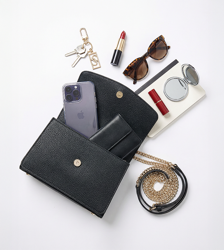 CALISTA Textured Flap Convertible Crossbody Bag