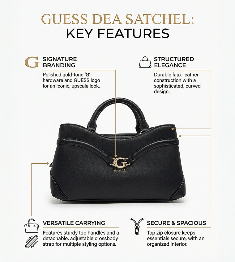 DEA Logo Detail Satchel Bag