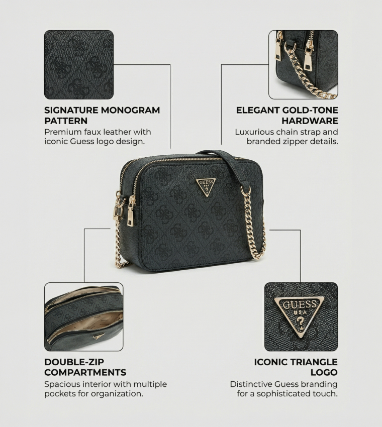 NOELLE II Monogram Patterned Crossbody Bag