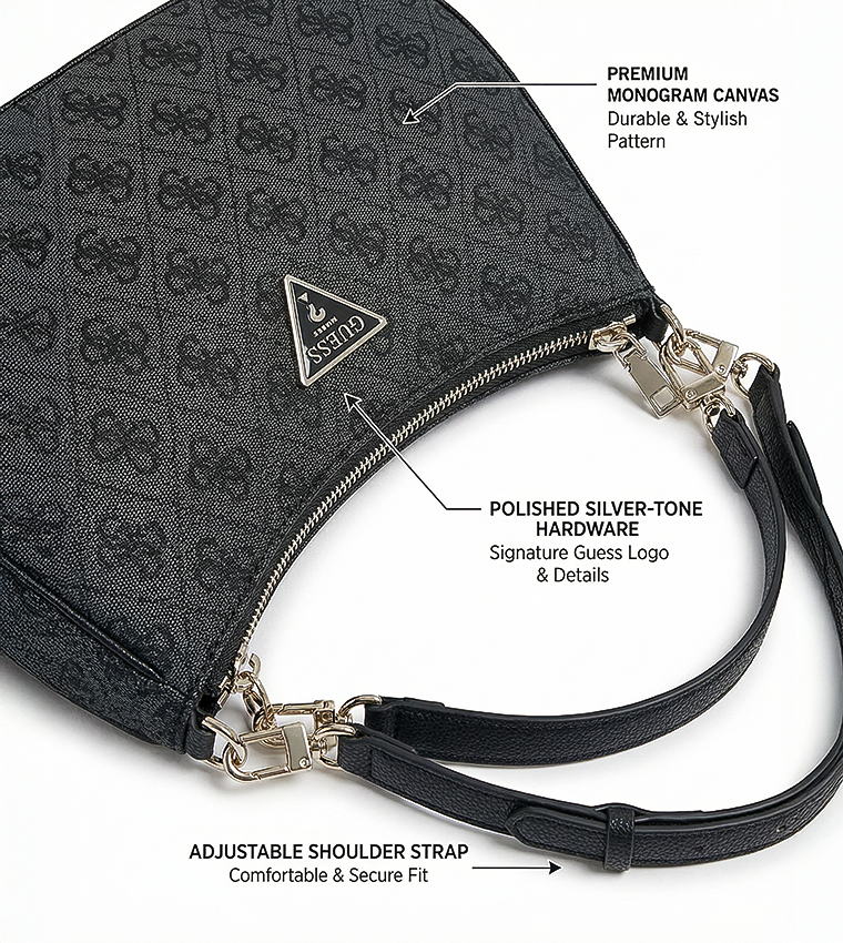 NOELLE II Monogram Patterned Shoulder Bag