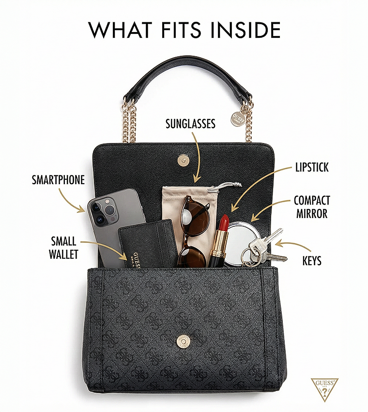 NOELLE II Logo Patterned Flap Convertible Crossbody Bag