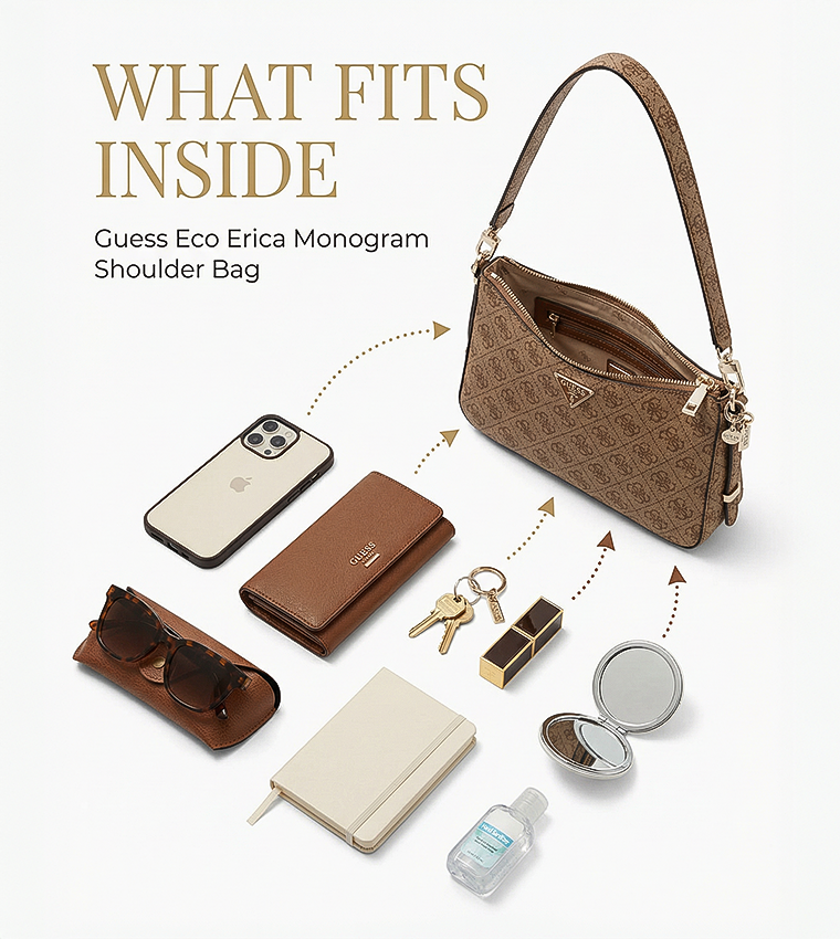 ECO ERICA Monogram Patterned Shoulder Bag