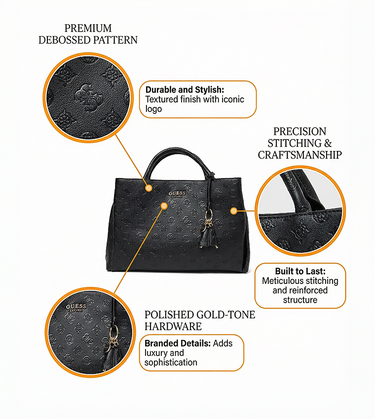 PHOEBE GIRLFRIEND Logo Debossed Handheld Bag