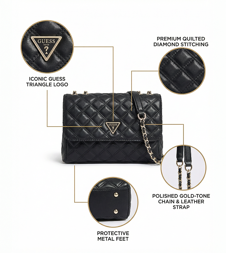 GIULLY II Quilted Flap Crossbody Bag