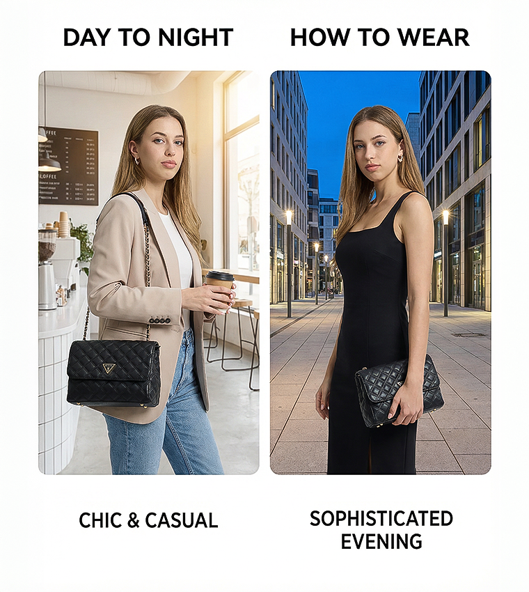 GIULLY II Quilted Flap Crossbody Bag