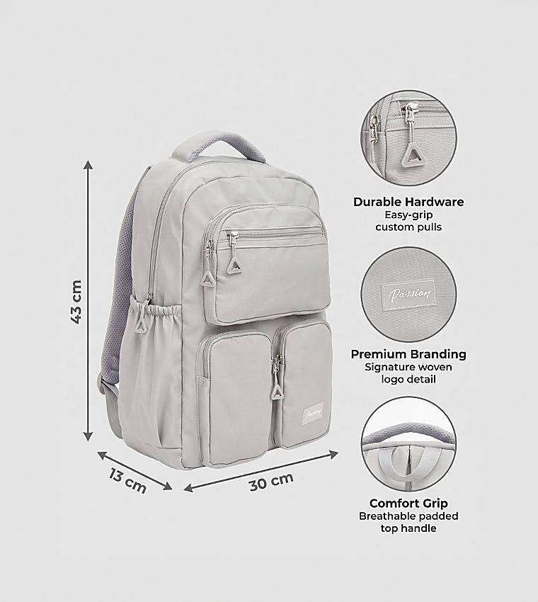Label Detail Multipocket Backpack