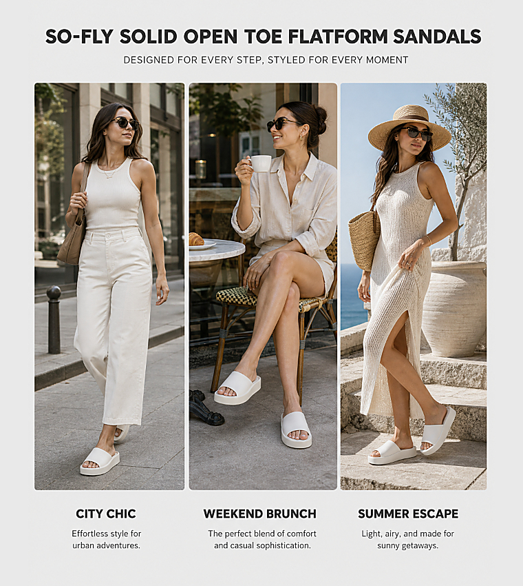 ناتشيراليزر  الصنادل المسطحة - أبيض Flat Sandals