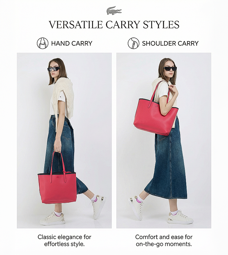 Textured Reversable Tote Bag with Pouch