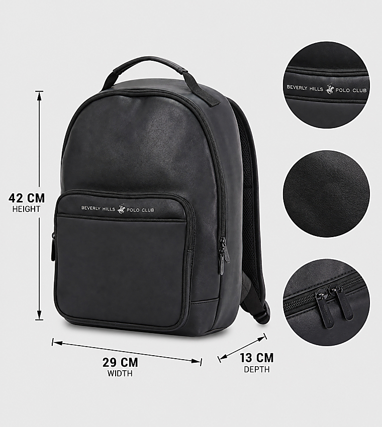 Logo Detail Zippered Backpack