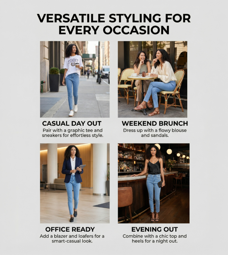 High Rise Skinny Fit Jeans