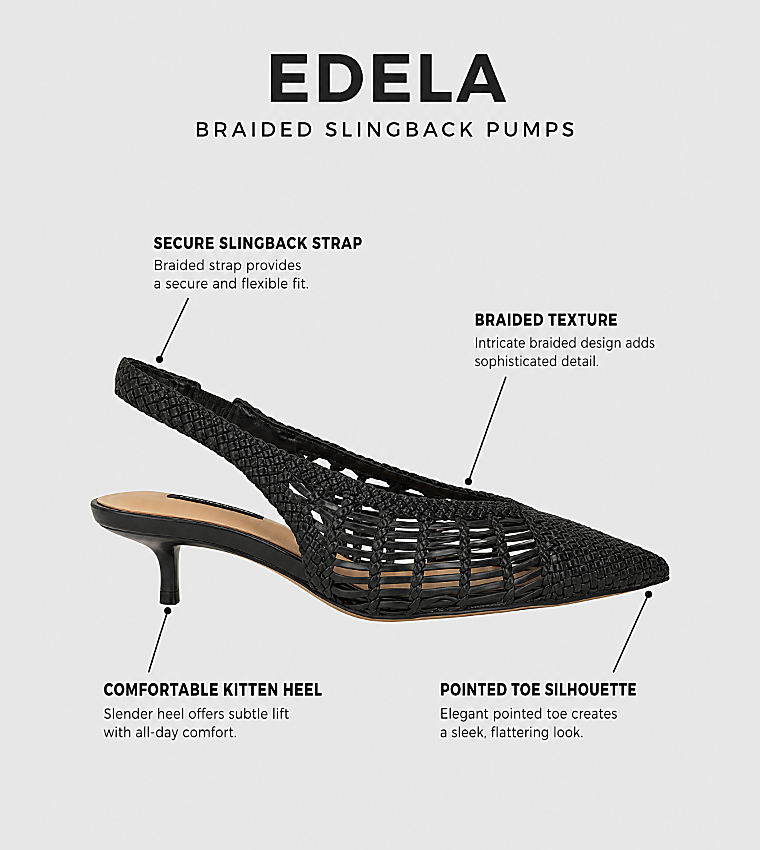 EDELA Braided Slingback Pumps