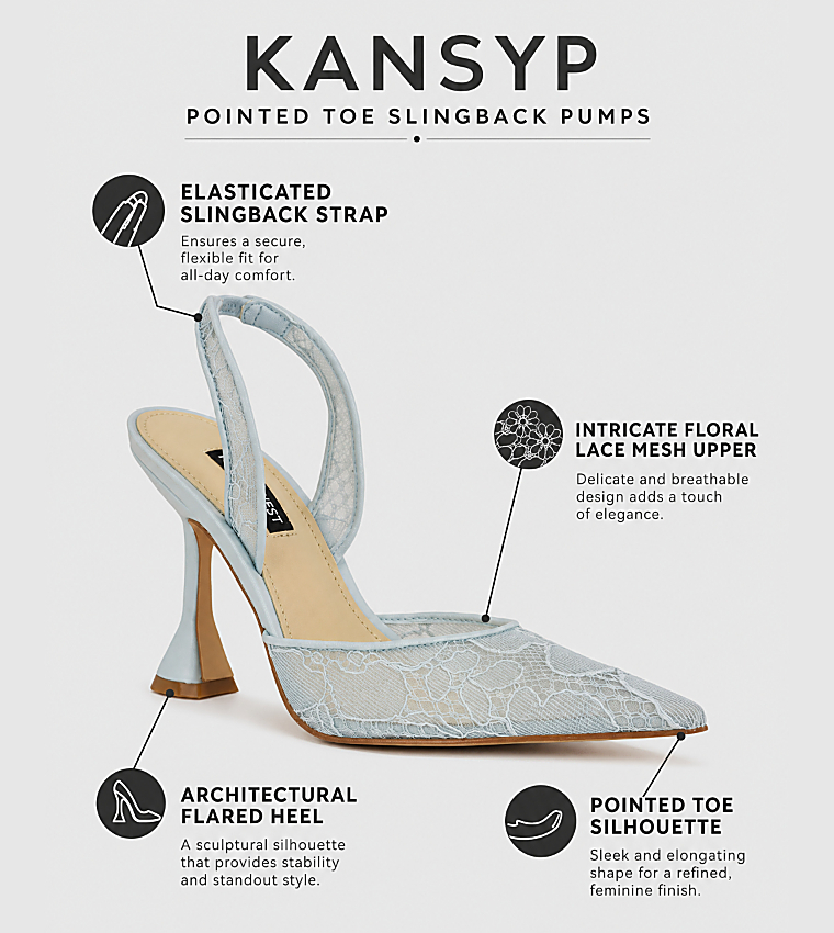 KANSYP Pointed Toe Slingback Pumps