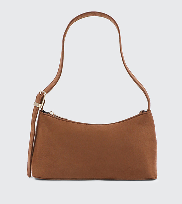 Textured Adjustable Strap Shoulder Bag