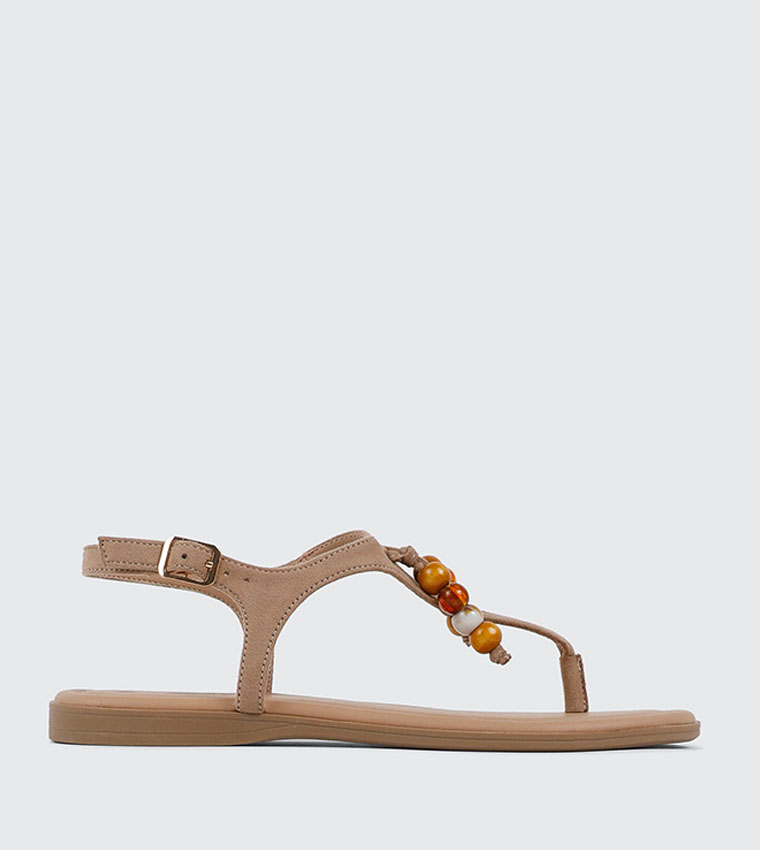 Ardene  Flat Sandals - Beige Flat Sandals