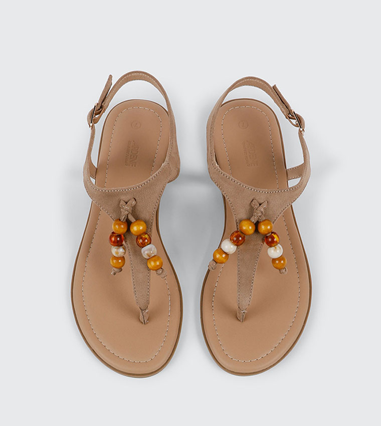 Ardene  Flat Sandals - Beige Flat Sandals