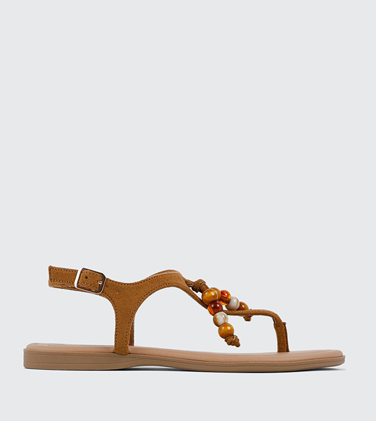 اردين  الصنادل المسطحة - حنطي Flat Sandals