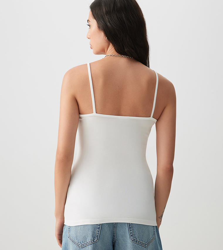 Solid Scoop Neck Cami Top