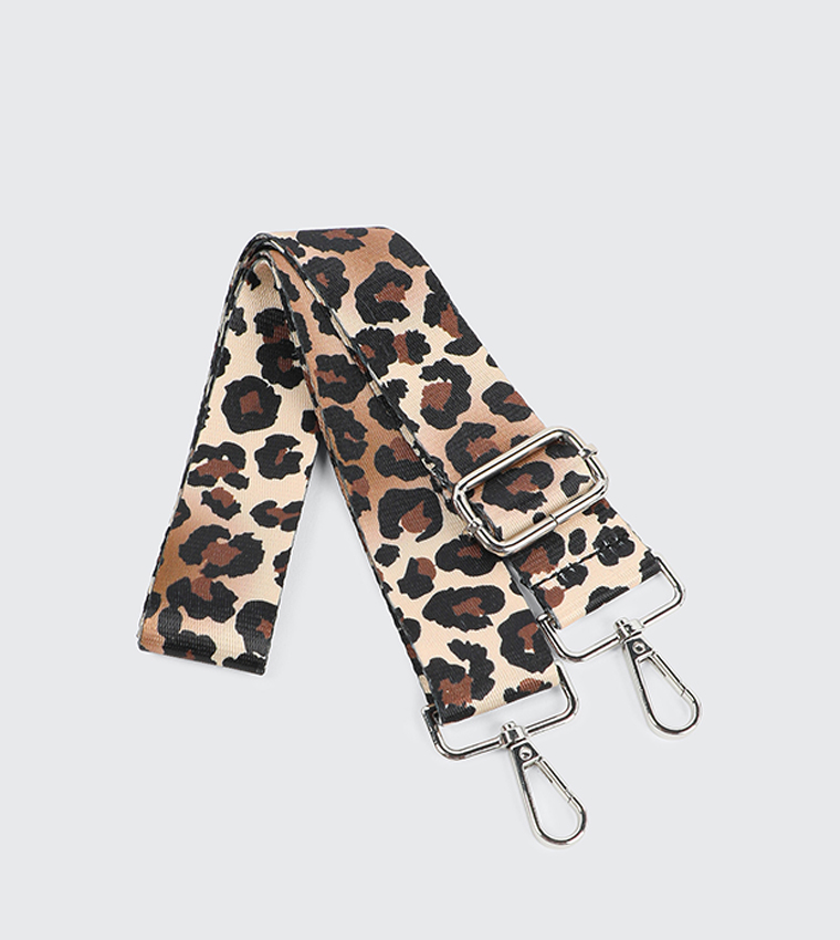 Animal Patterned Adjustable Crossbody Strap