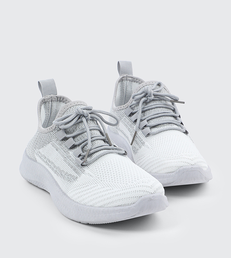 Knitted Lace Up Sneakers