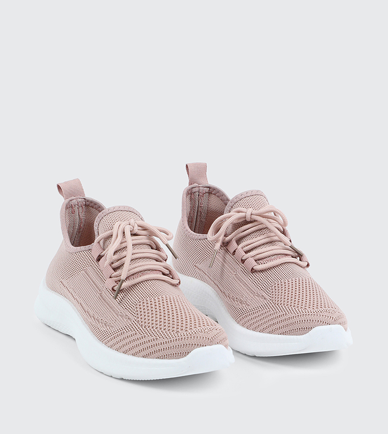 Knitted Lace Up Sneakers