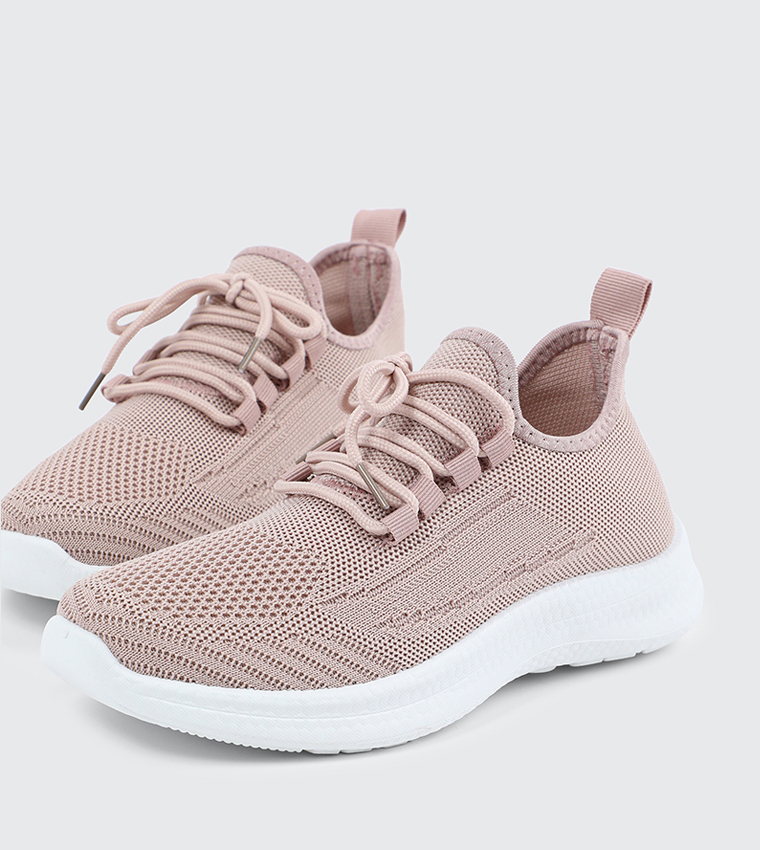 Knitted Lace Up Sneakers