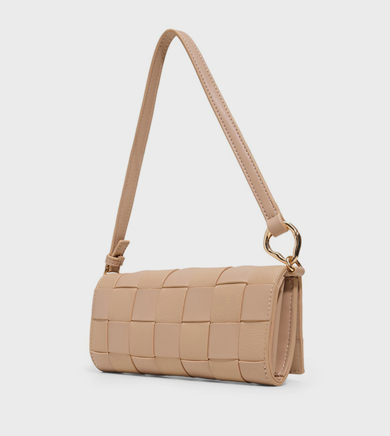 ARIIELLA Basket Weave Flap Mini Bag