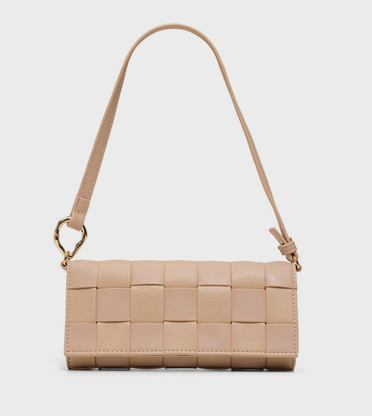 ARIIELLA Basket Weave Flap Mini Bag