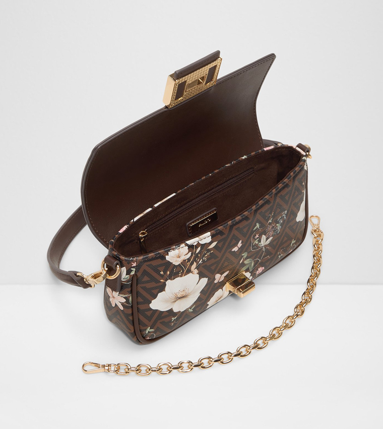 AUDETA Floral Twist Lock Shoulder Bag