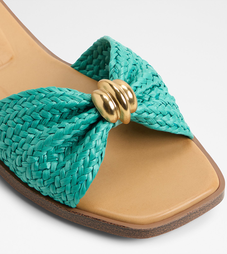 AURIA Metal Accent Flat Sandals