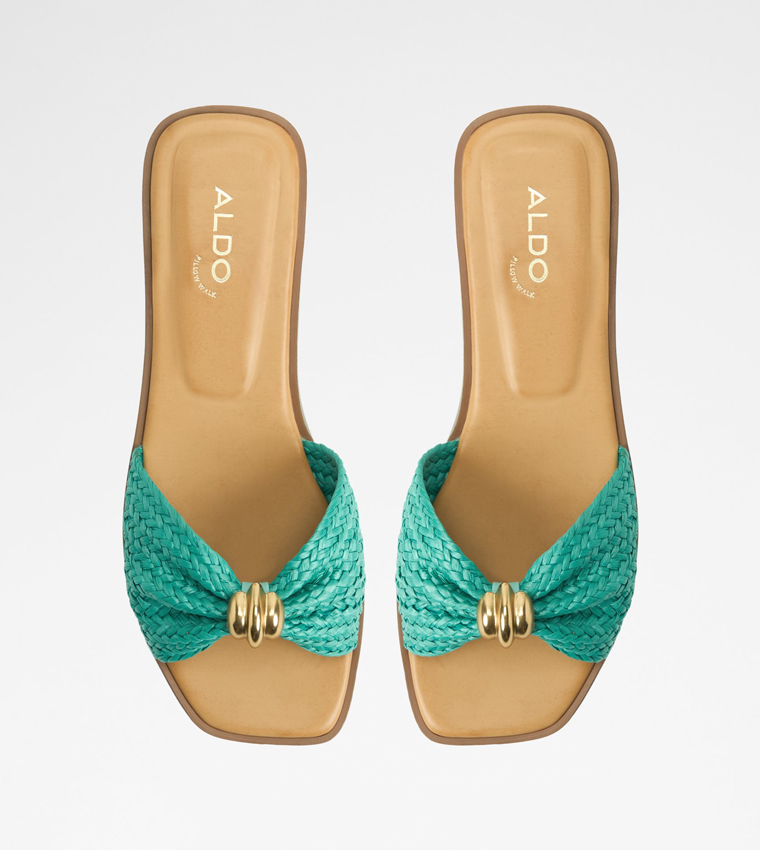 AURIA Metal Accent Flat Sandals