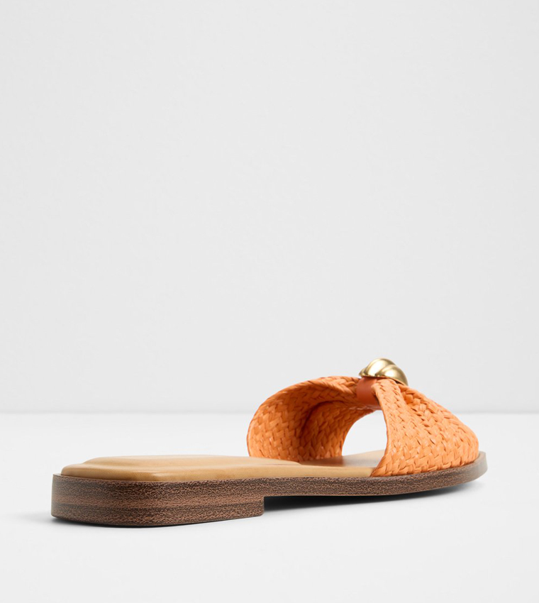 AURIA Metal Accent Flat Sandals