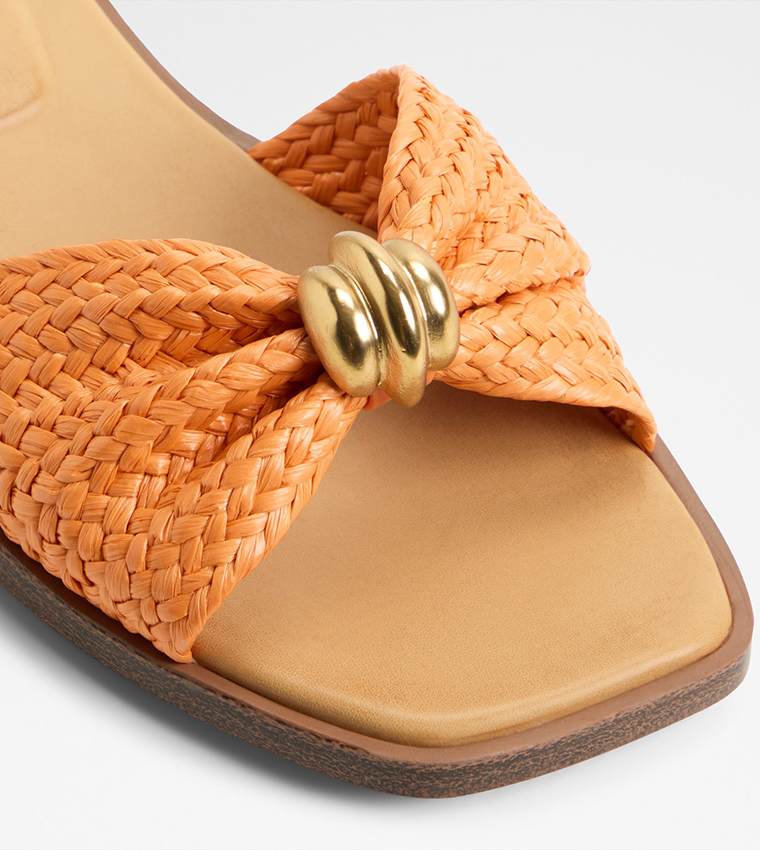 AURIA Metal Accent Flat Sandals