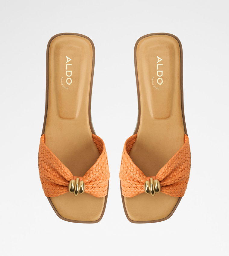 AURIA Metal Accent Flat Sandals