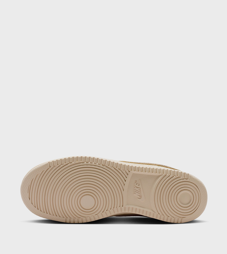 COURT VISION Snakeskin Logo Lace-Up Sneakers