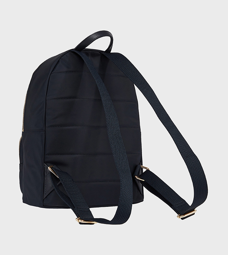 Striped Zipper Backpack