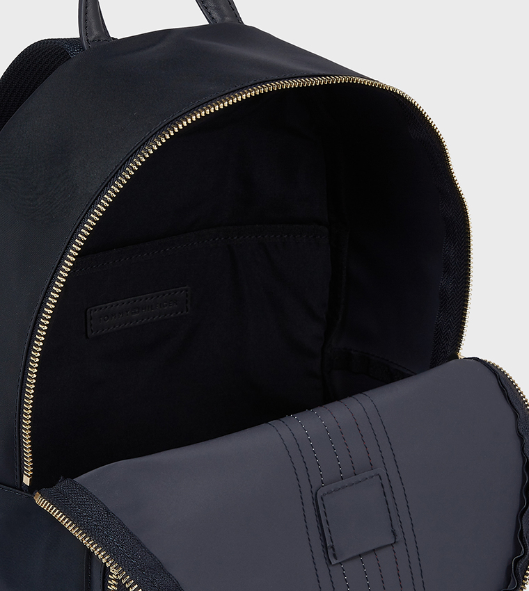 Striped Zipper Backpack