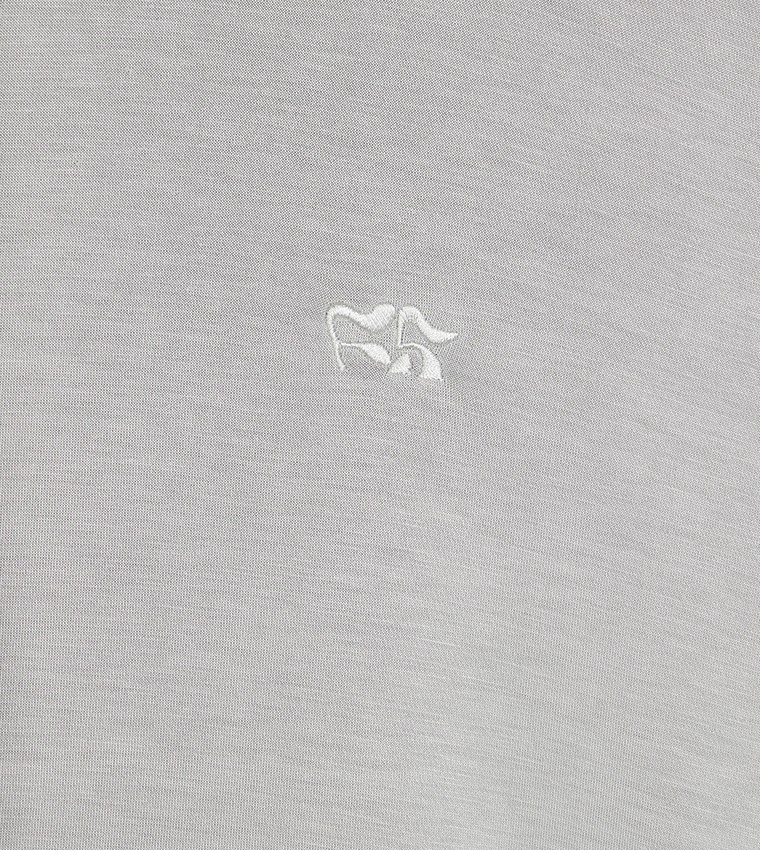 Logo Embroidered Zip-up Oversized Hoodie