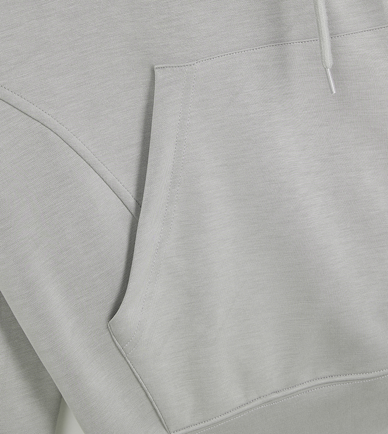 Logo Embroidered Zip-up Oversized Hoodie