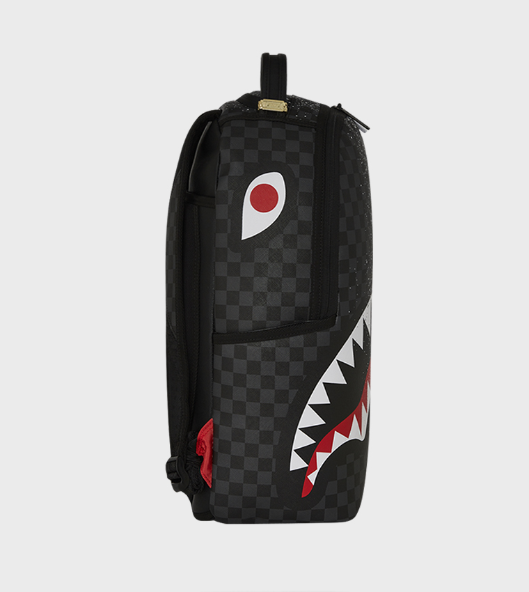 Grey Check Scribble Split DLX Backpack